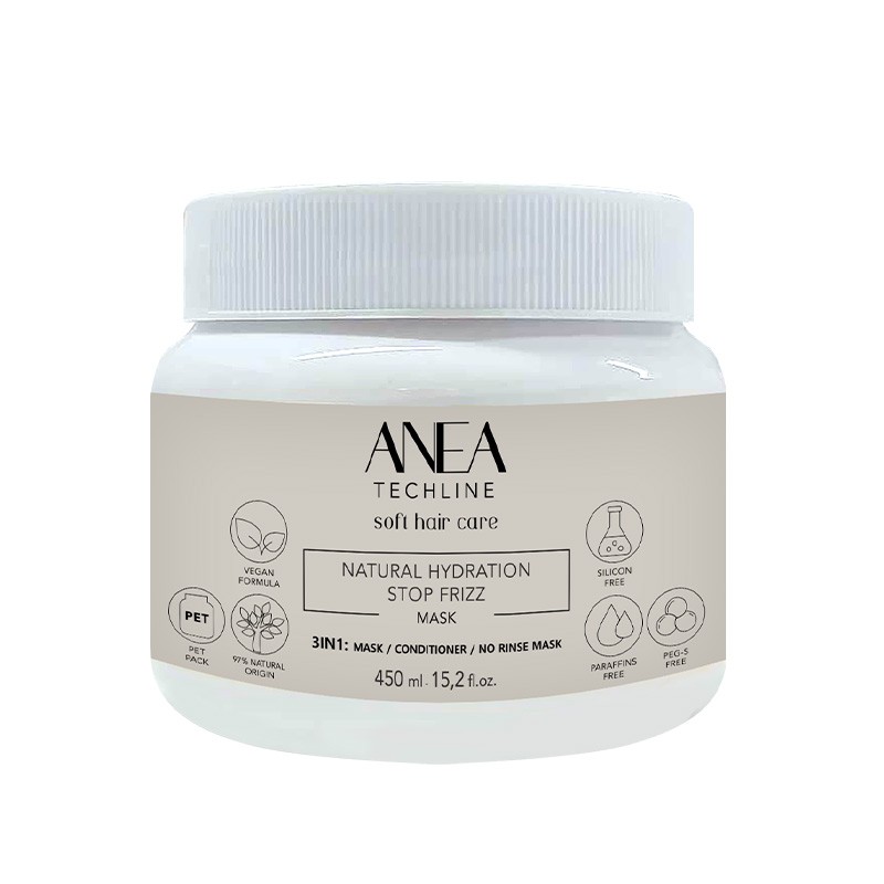 Anea Techline Mask Natural Hydratation Stop Frizz  450 ml