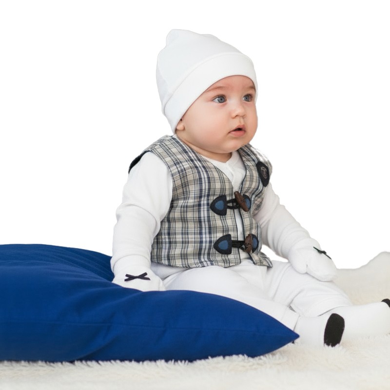 Kit Naissance Garçon Sortie Clinique 5 Pièces (0-3 Mois)