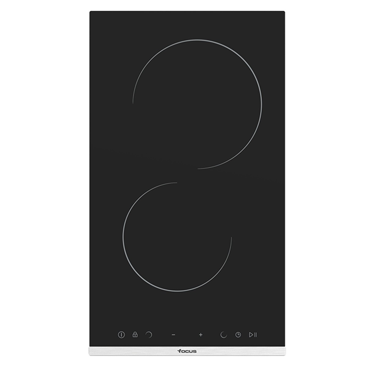 Plaque de Cuisson FOCUS SOFT 33 30 Cm 2 Feux Noir