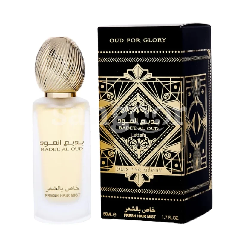 Lattafa Badee Al Oud Hair Mist – Brume Parfumée pour Cheveux – 50 ml