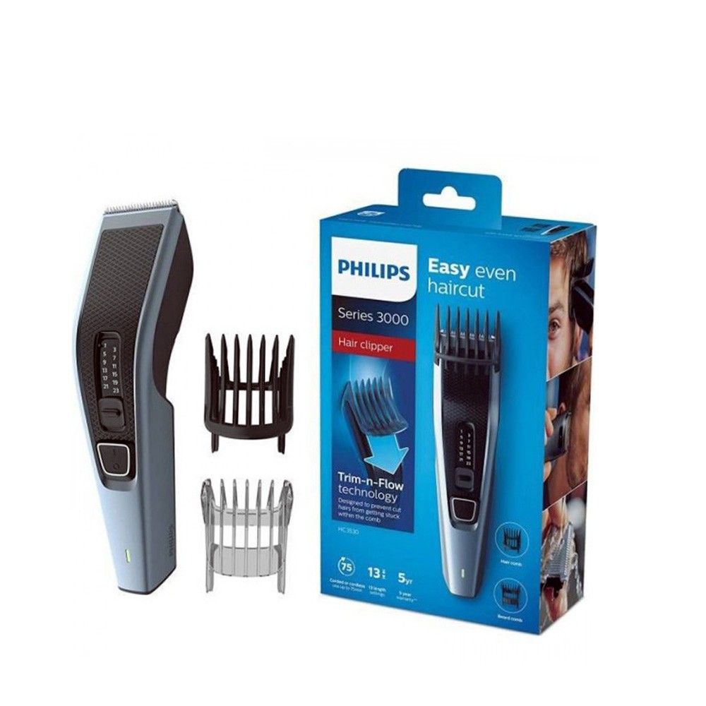 Tondeuse à Cheveux Philips Hairclipper Series 3000 HC3530/15 Bleu & Noir