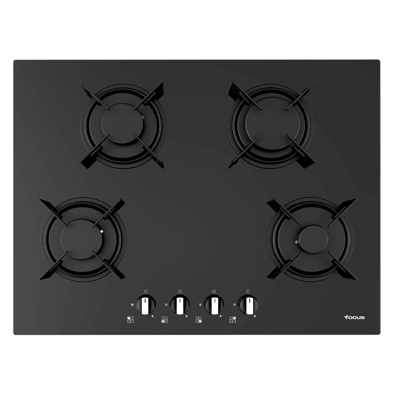 Plaque de Cuisson Encastrable FOCUS F410B 4 Feux 70 cm - Noir
