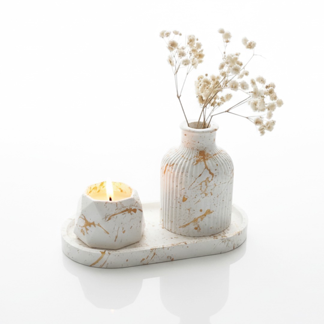 Set Vase & Bougie Décoratif