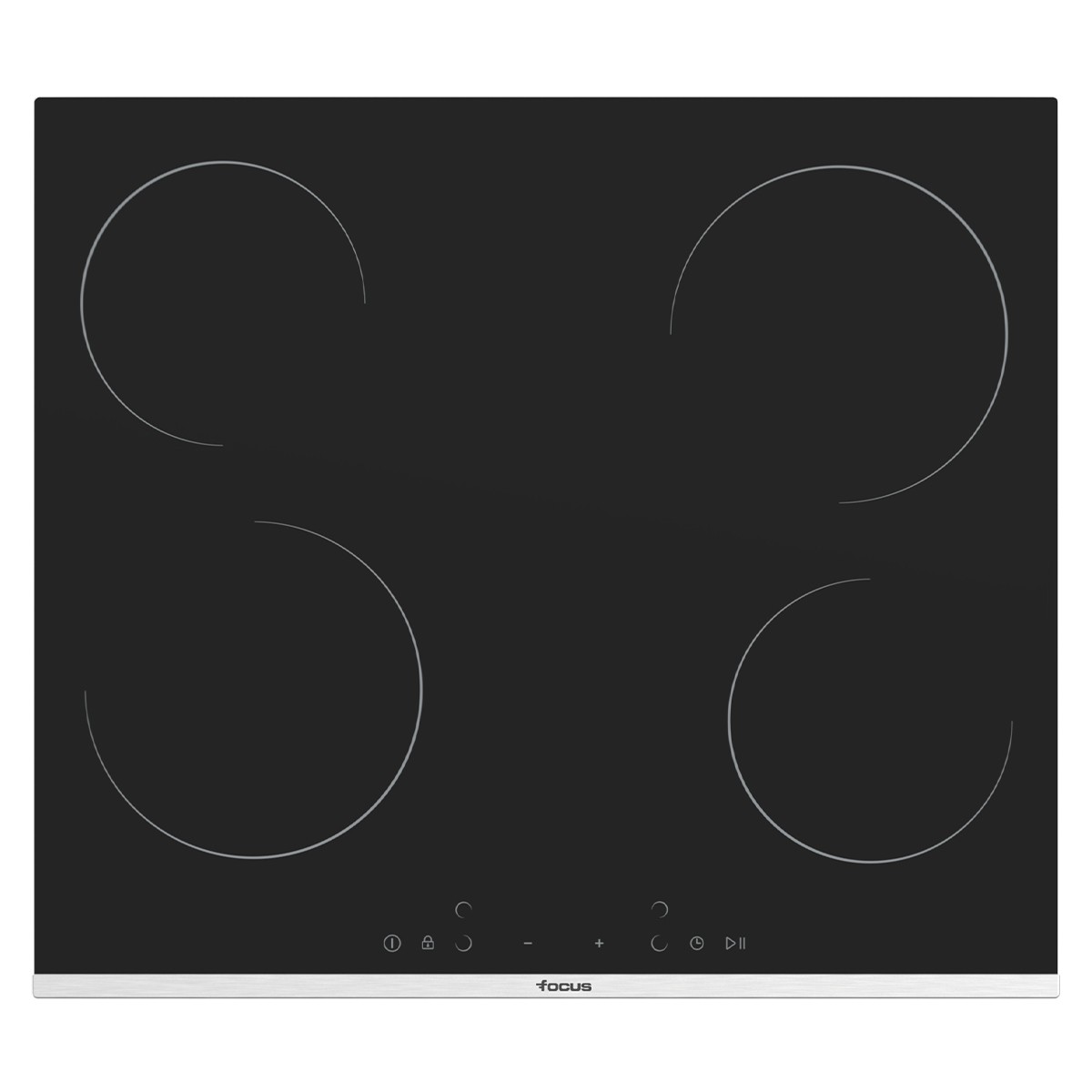 Plaque De Cuisson Encastrable FOCUS F816X 4 Feux 60cm - Noir