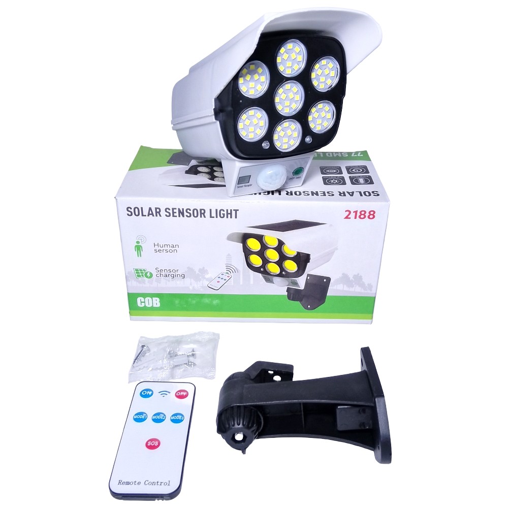 Projecteur Solaire avec fausse caméra et capteur extérieur