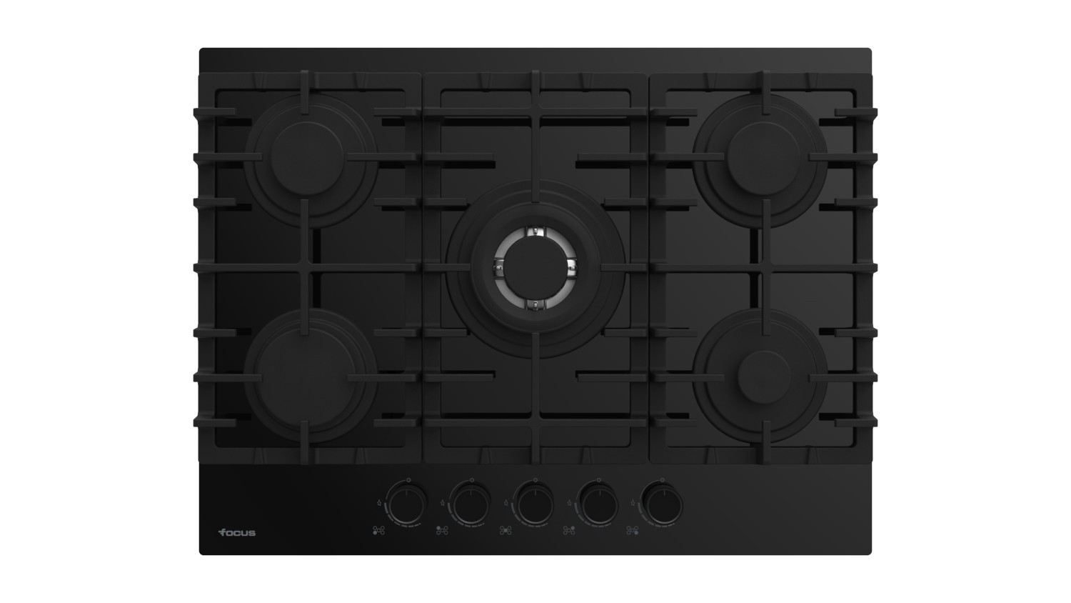 Plaque De Cuisson Encastrable FOCUS F406B 5 feux 70 cm - Noir