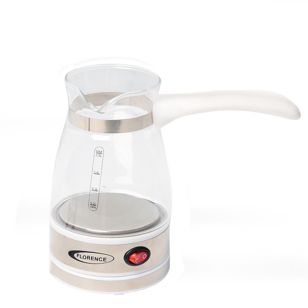Cafetière à Café Turc 600W 0,5L - Florence HK-426 Blanc