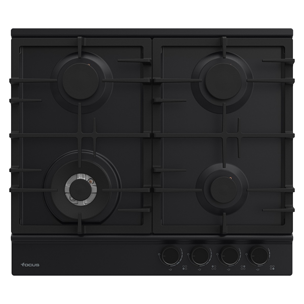 Plaque de Cuisson Encastrable FOCUS F8004BS 4 Feux 60cm - Noir